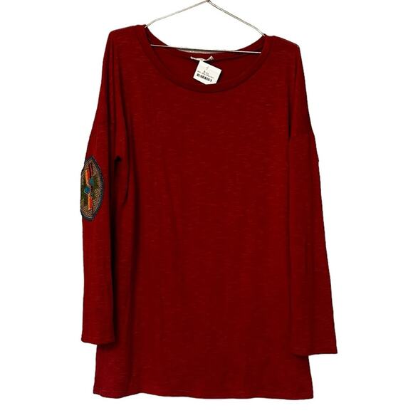 Twenty second 22nd tunic top with embroidered elbow size large new with tag - Picture 1 of 7